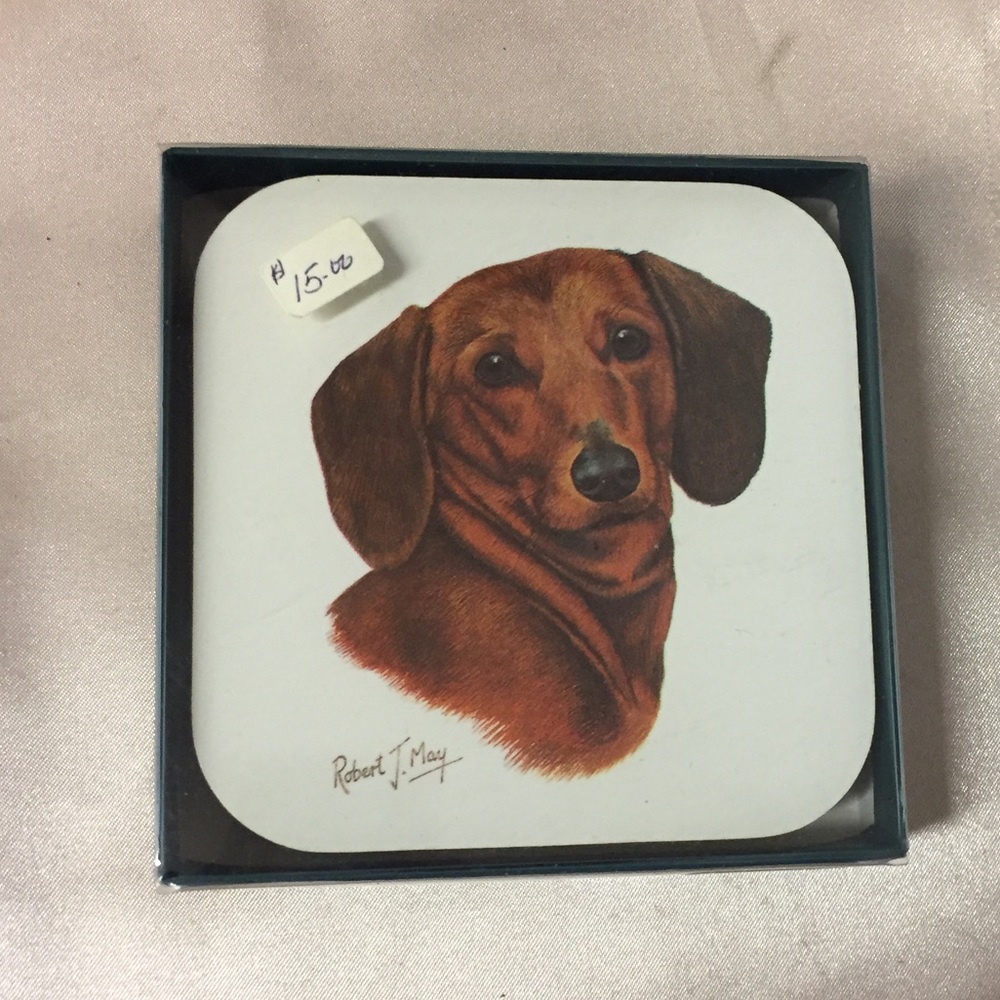 NIB Dachshund Coasters